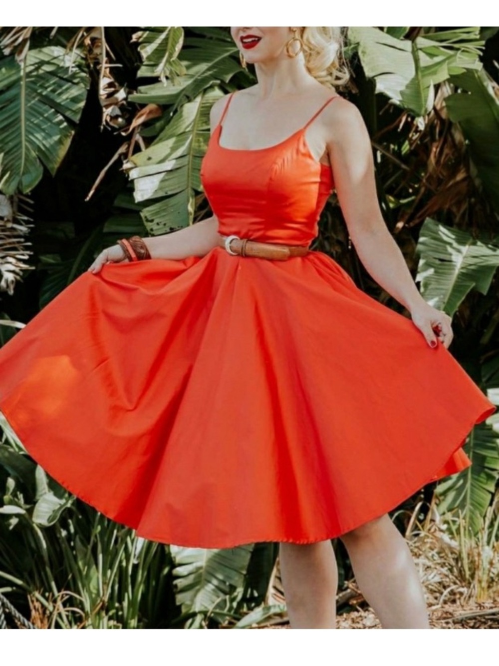 NWT 1X Peggy Retro Circle Dress in Fiesta